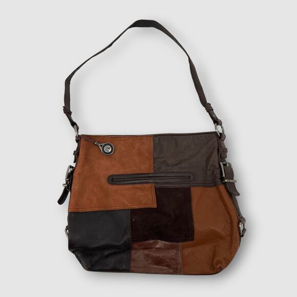 The Sak Leather Multicolor Boho Patchwork Shoulder Bag - Picture 2 of 8